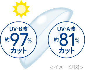 紫外線から瞳を守るUVカット