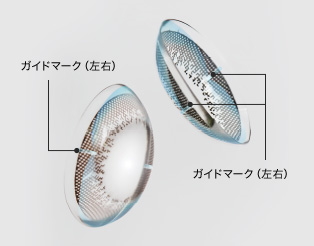 ワンデーアイレリアルUVトーリックの乱視のガイドマーク