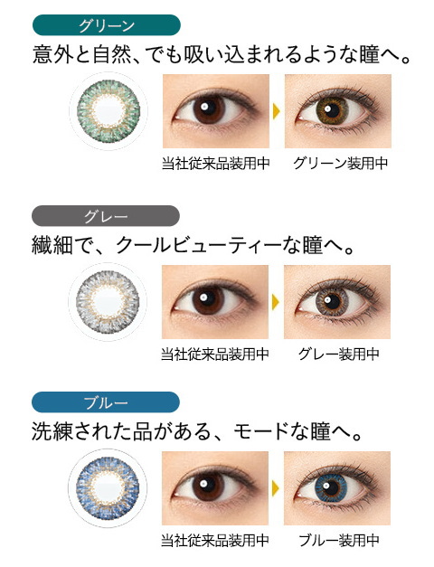 エアオプティクス カラーズ　グリーンとグレーとブルー