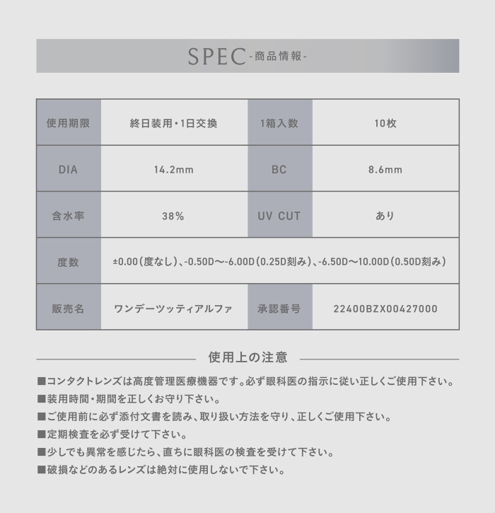 ルミエユーのスペック商品データ