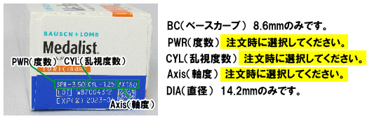 メダリストワンデープラス乱視用の注文方法