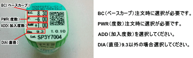 HOYAマルチビューEXライトのデータと注文方法