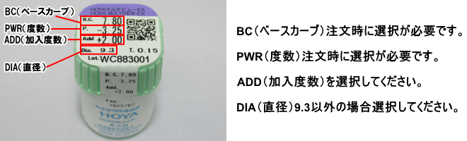 HOYAマルチビューEXスタンダードのデータと注文方法