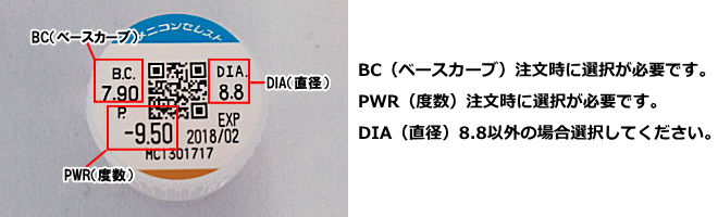 メニコンセレストのデータと注文方法