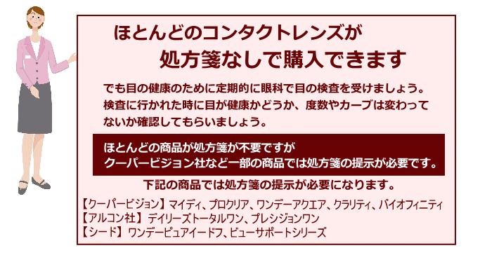 コンタクトレンズ処方箋なし購入